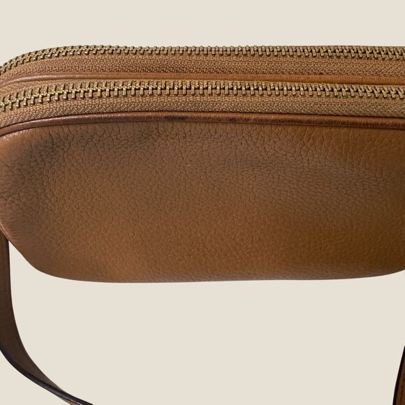 Coach F30259 Mini Brown Pebbled Leather Crossbody Double Pocket Purse With Adjus - Picture 8 of 12